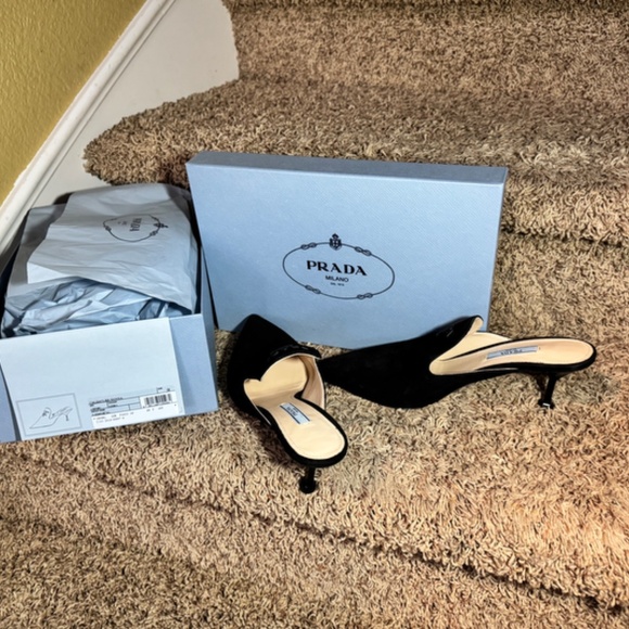 Prada Calzature Donna Nero Heels, size 38 - Picture 6 of 13